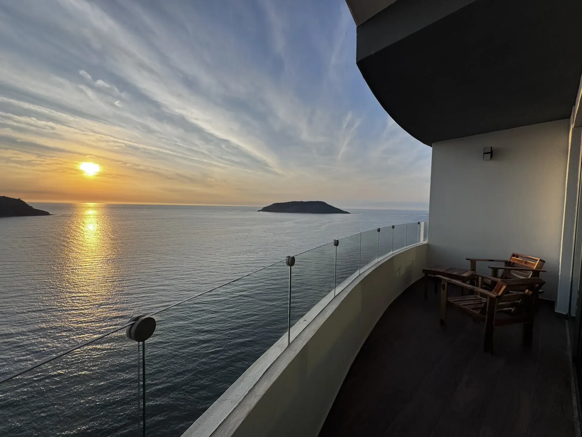 El atardecer desde la terraza